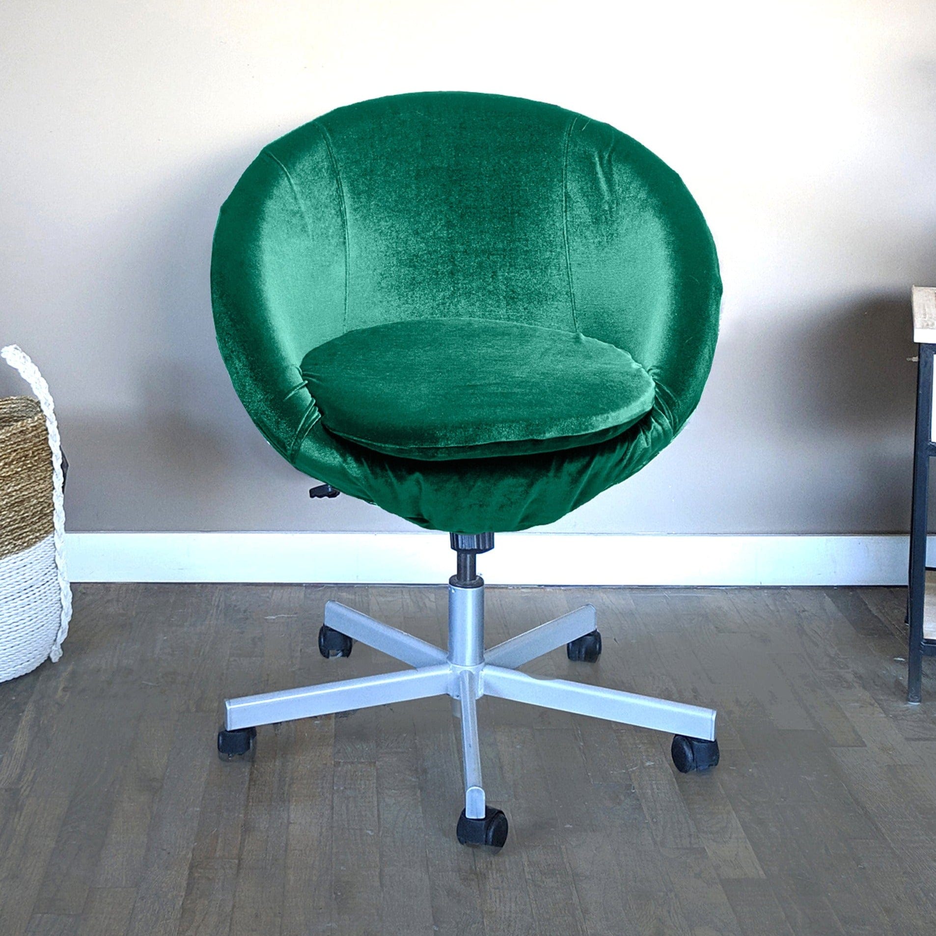 Rockin Cushions IKEA Skruvsta Forest Green Velvet IKEA SKRUVSTA Chair Slip Cover